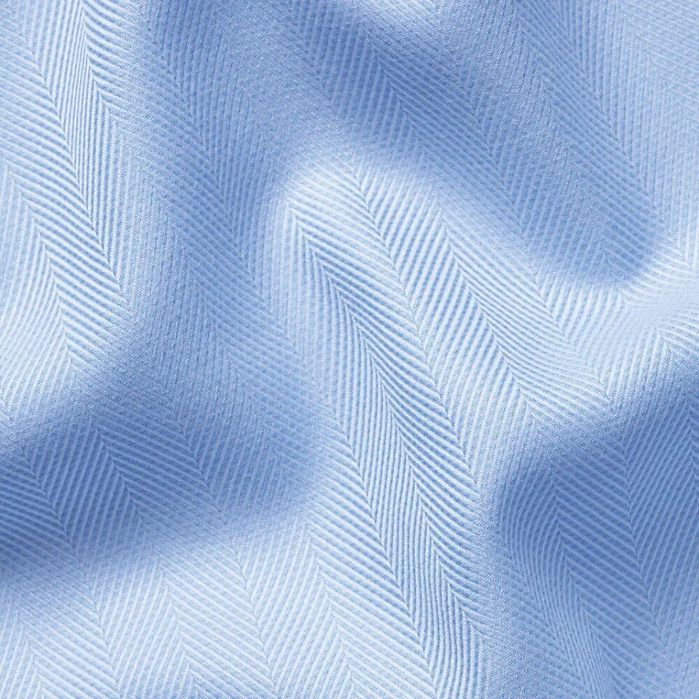 Charles Tyrwhitt ESF Cutaway Collar Non-Iron Herringbone Shirt NWT - Picture 6 of 12